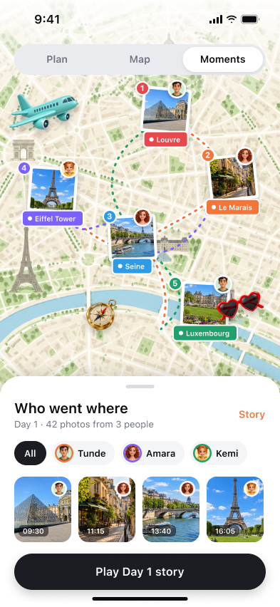 Wayfolk: The route returns as a collective memory of who went where.